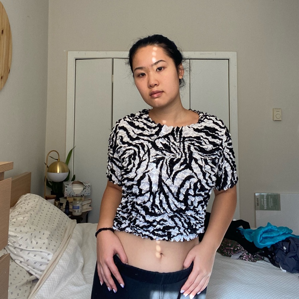 Zebra top. With cool texture